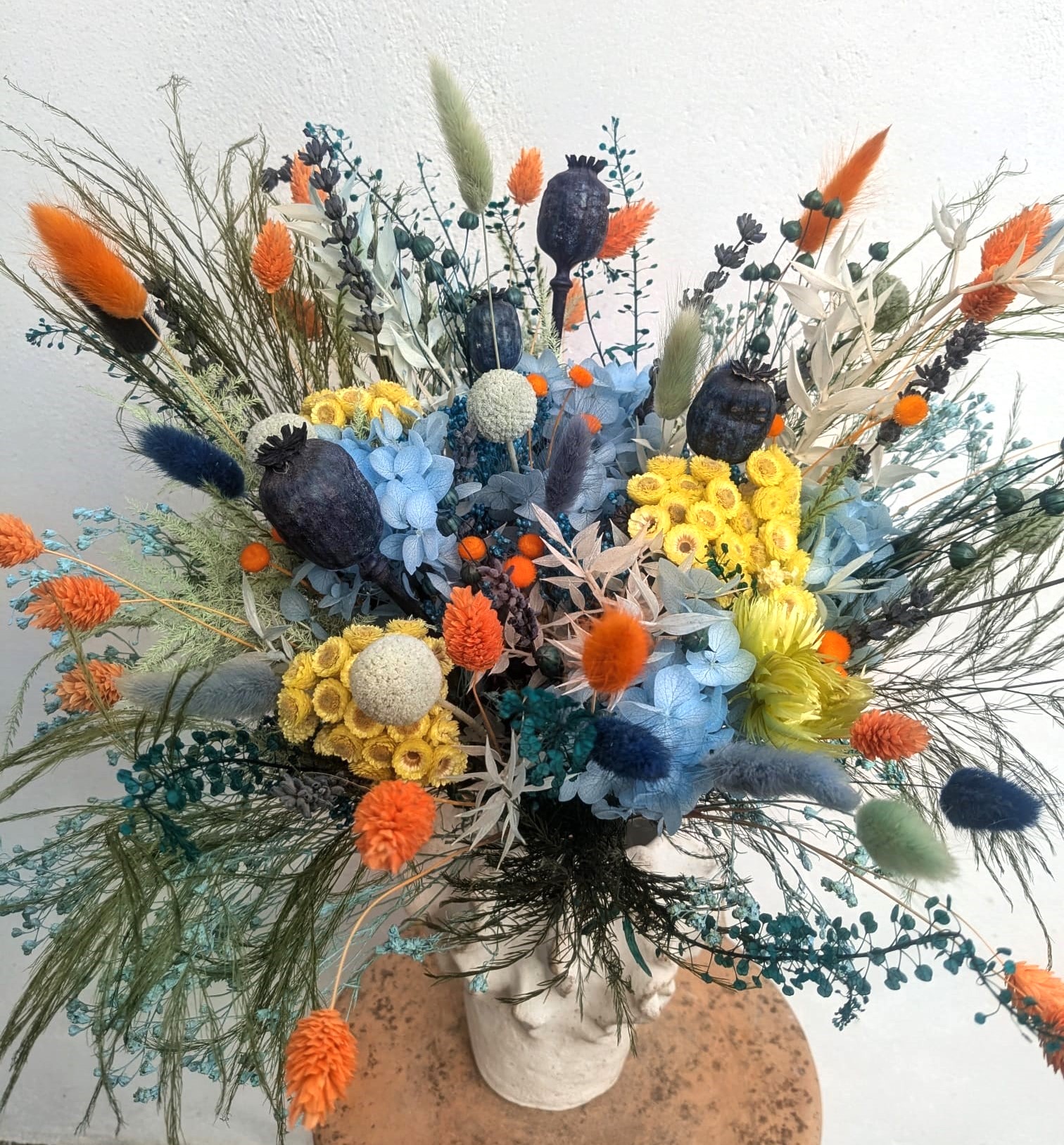 Bouquet de fleurs séchées et stabilisées - La Lunaire fleuriste Boucau