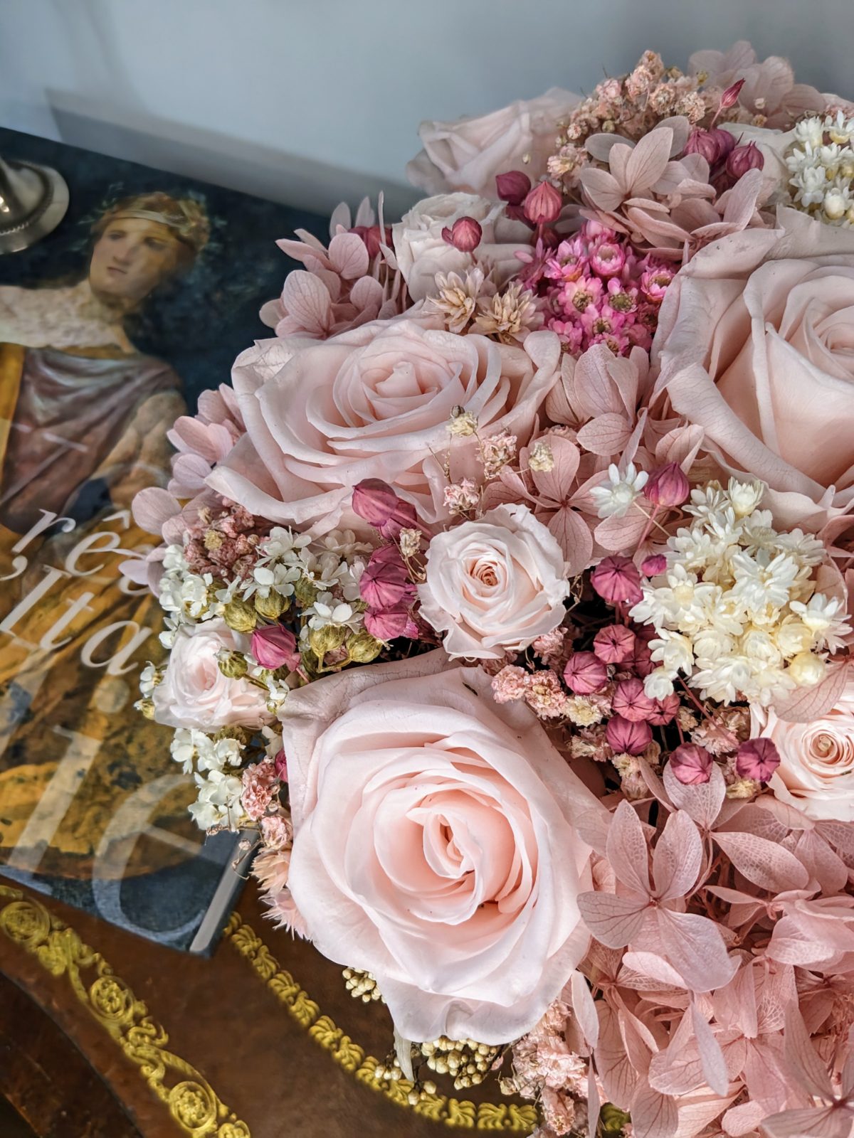 L'Éternel, bouquet de fleurs séchées, détail - La Lunaire Boucau