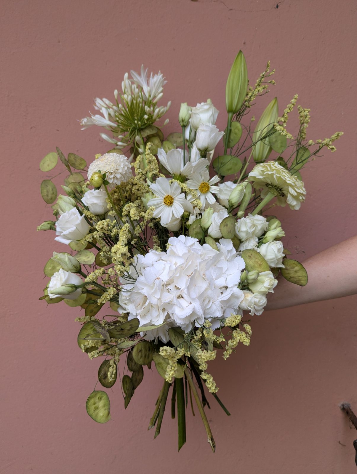 Bouquet blanc épuré - fleurs fraîches La Lunaire Boucau